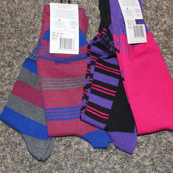 NWT Lot 2 Funky Socks stripes Multicolor 4 pair - Picture 3 of 4